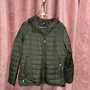 Women's Green Puffer Jacket